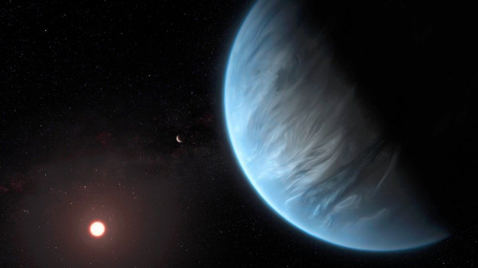 Planeta K2-18b s vodou v atmosféře